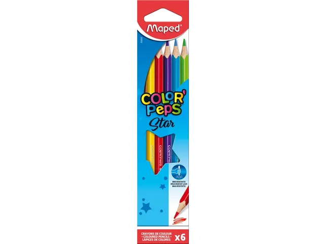 Crayon de couleur Maped Color'Peps Star set 6 couleurs