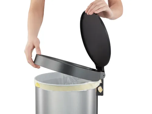 Aria pedaalemmer rond 35 Liter mat RVS