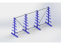 Draagarmstelling Dubbelzijdig 2000x4050x1090mm 7versch. Lange Armen