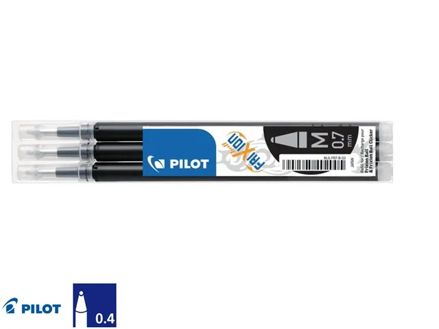 Rollerpenvulling Pilot Frixion Ball 0.7mm Medium punt Zwart