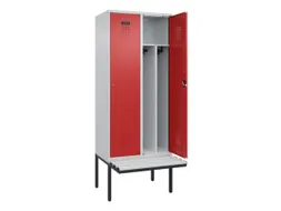 locker met bank,voor scheiding van kleding,HxBxD 2120x800x815mm,2vak