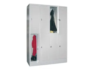 lockerkast,HxBxD 1850x1200x500mm,4x2vakken,RAL7035,front RAL7035 - 2