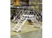 passerelle,estrade H 1,72m,2x8marches,marches l 600mm,inclinaison 45°