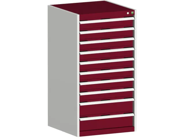 ladekast HxBxD 1200x650x650mm 10laden RAL7035 front RAL3004