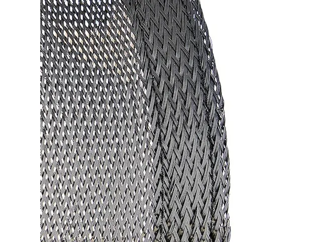 Gevlochten Kabelmantel met Klittenband 3 Meter