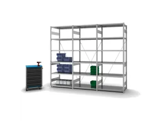 systeemstelling,aanbouwveld,HxBxD 2500x1010x635mm,vakl. 330kg - 3