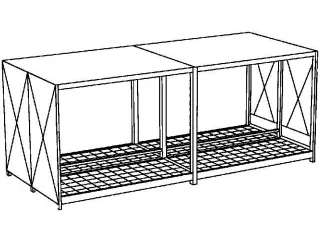Stellingcontainer Gevaarlijke Stoffen Max. 40X200L Vaten Staand - 1