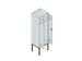 locker voor scheiding van kleding,HxBxD 2120x600x500mm,2vak