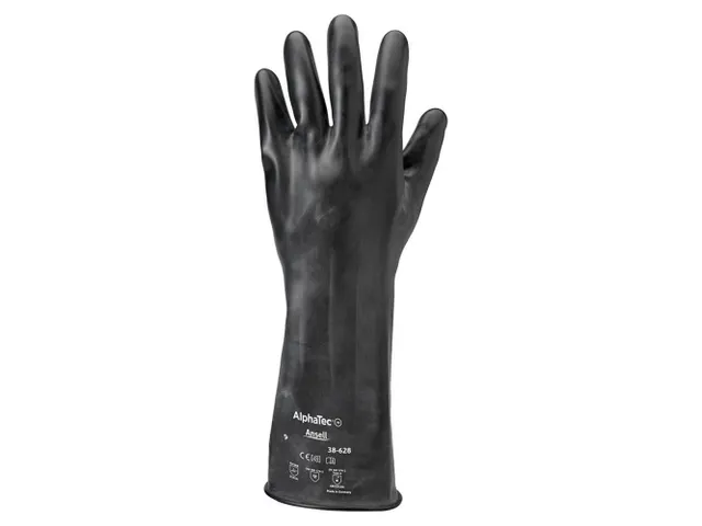 Ansell AlphaTec 38-628 chemische handschoenen, zwart, maat 8