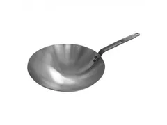 De Buyer Carbone Plus Wok 35cm ronde bodem Plaatstaal