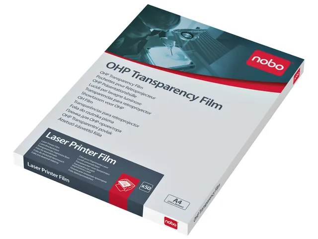 Overheadprojector transparanten Nobo voor laserprinters 50 stuks