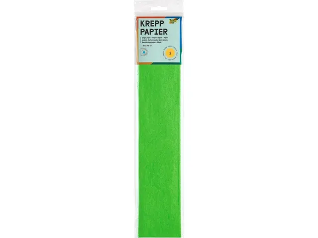 Papier crépon Folia 250x50cm 10 feuilles n° 140 vert Noël