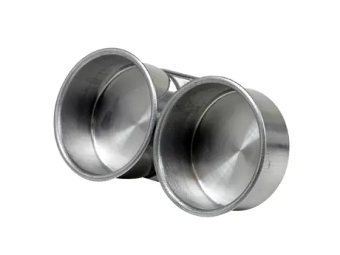 Paletdoppen Conda dubbel 4.5 x 1.7 cm metaal