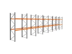 palletstelling,basis+7xaanbouw,HxBxD 3360x15500x1100mm,vakl. 3000kg
