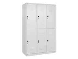 dubbeldekse locker,HxBxD 1850x1200x500mm,3x2vak.,vak B 400mm