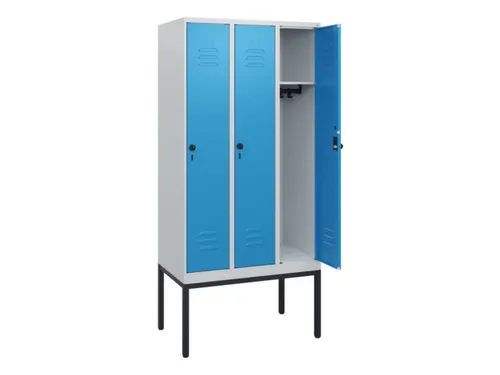 locker,HxBxD 1950x900x500mm,3vak,vak B 300mm,draaigrendel