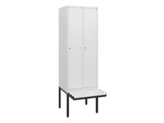 locker met bank,HxBxD 1950x600x815mm,2vak,vak B 300mm,cil.-slot
