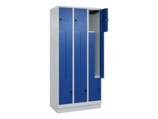 Z-garderobekast,HxBxD 1950x900x500mm,vak B 150/300mm,draaigrendel - 2