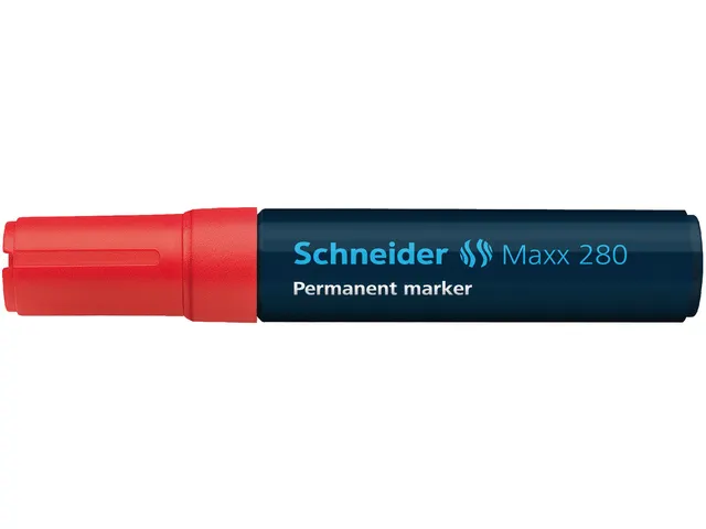 Marker Schneider Maxx 280 permanent beitelpunt rood