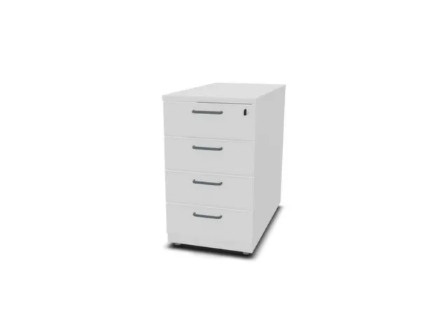 caisson de bureau,HxlxP 720x430x800mm,4tiroir(s),Bl-blanc