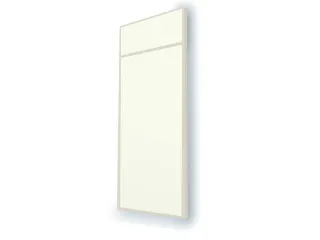 massieve wand,B 1200mm,wandkleur RAL9010,afdekprofielen RAL9010 - 2
