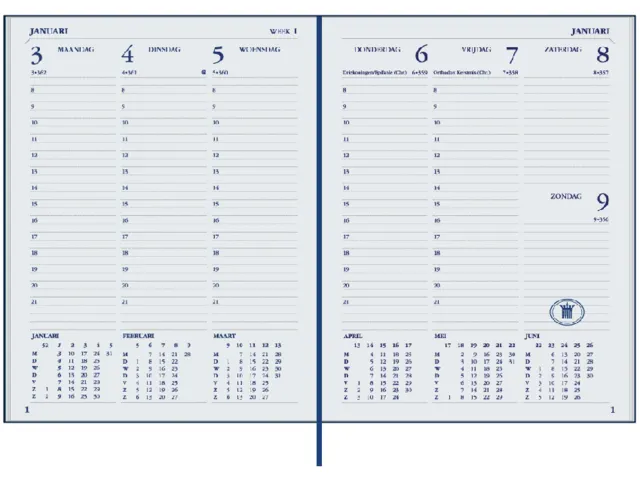 Agenda 2026 Ryam Weekplan Mundior 7dagen/2pagina's bordeaux