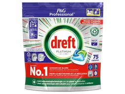 Vaatwastabletten Dreft All-in-1 professional Platinum regular 75 stuks