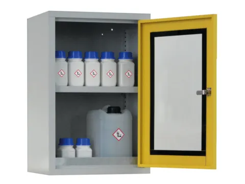 milieu-wandkast,v. aquatox. stoffen,HxBxD 600x400x300mm,vensterdeur