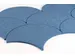 Akoestische PET-vilt Japanse Golf tegels blauw 30x26cm 22 stuks