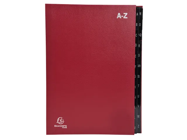 Sorteermap Ordonator A-Z 24vak rood