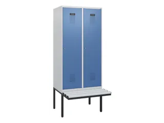 locker met bank,HxBxD 1950x800x815mm,2vak,vak B 400mm,cilinderslot - 2