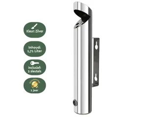 Asbak BRASQ wand AT200 RVS - 4