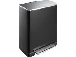 Pedaalemmer E-Cube 50 liter Zwart Mat RVS