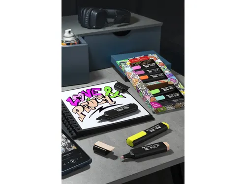 Markeerstiften Faber-Castell 46 Graffiti 8 stuks in karton etui