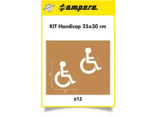 sjablonenset,rolstoelrijder,v. vloermarkeerapparaat,HxB 300x250mm - 1