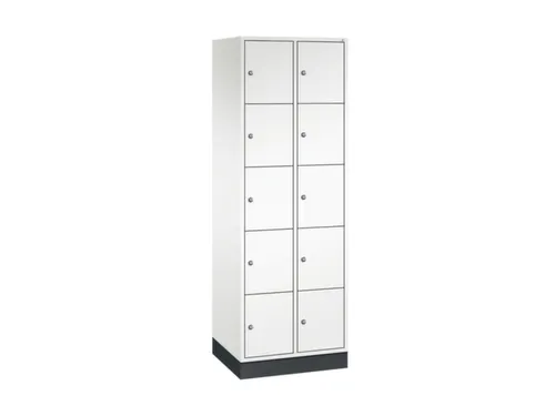 lockerkast,HxBxD 1950x620x500mm,2x5vakken,cil.-slot,sokkel