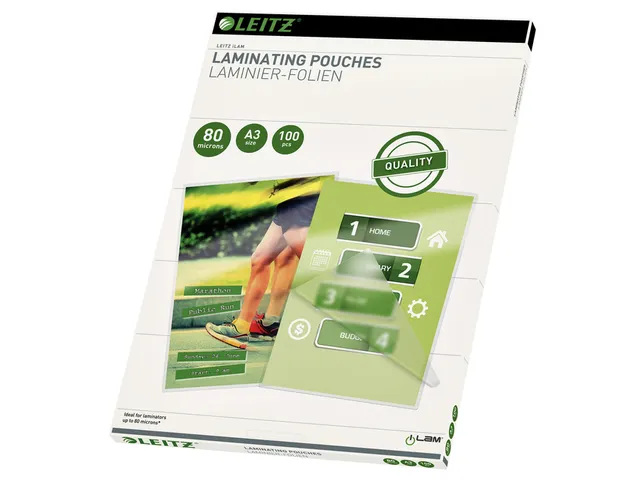 Pochette de plastification Leitz iLAM A3 2x 80 microns EVA 100 pièces