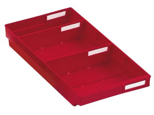 Stellingbak Extra Vlak Pp Hxbxd 65X240X400Mm Rood