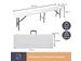Inklapbare bank weerbestendig 180x25x43cm Wit
