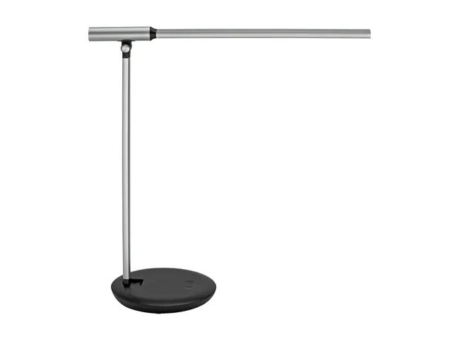 Bureaulamp MAULrubia zilvergrijs USB-poort dimbaar