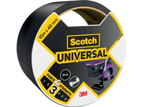 ducttape Universal, ft 48 mm x 10 m, zwart
