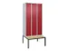 locker voor scheiding van kleding,HxBxD 2120x900x815mm,3vak