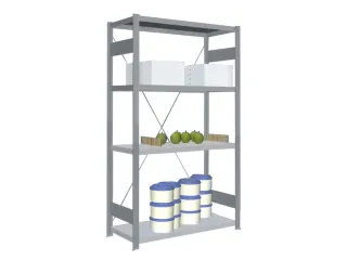 Rvs Inhaakstelling Basis 1750x1060x435mm 4legborden Vaklast 200kg - 1
