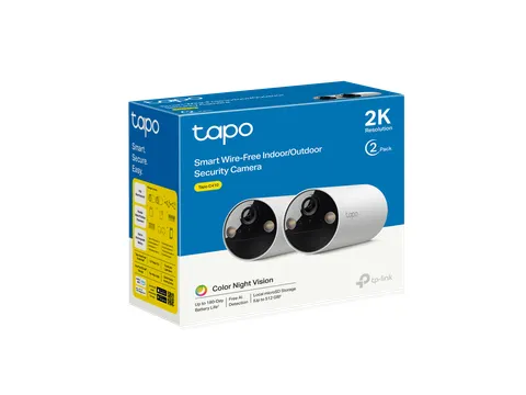 TP-Link Tapo C410 2-pack, Caméra de sécurité IP, Extérieure, Sans