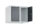 opzetkast,v. locker,2vak.,vak B 300mm,HxBxD 500x600x500mm,vleugeldeur