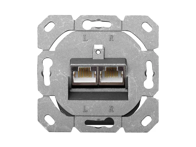 Cat 6 muur outlet 2 poorts RJ45