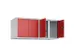 opzetkast,v. locker voor scheiding van kleding,4vak.,vak B 300mm