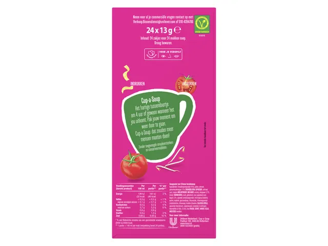 Cup a Soup Knorr Chinese tomaat Soep 140ml 24 zakjes