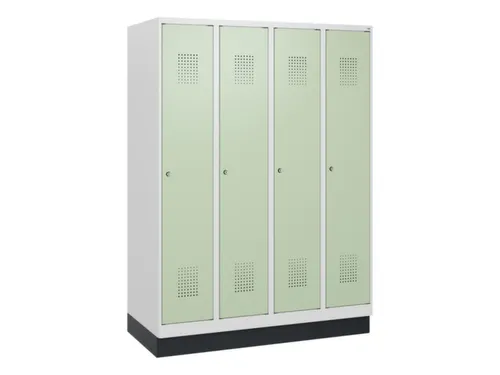 schoollocker,HxBxD 1630x1200x500mm,4vak,vak B 300mm,cil.-slot,sokkel