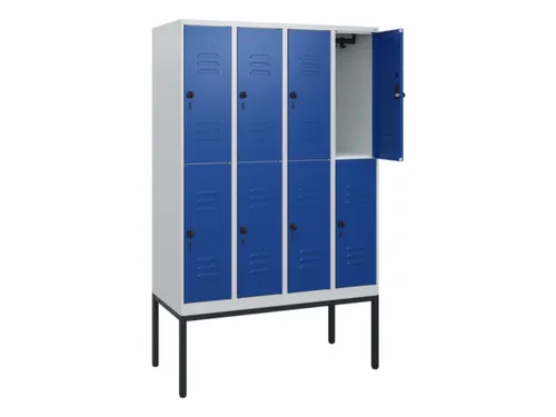 dubbeldekse locker,HxBxD 1950x1200x500mm,4x2vak.,vak B 300mm